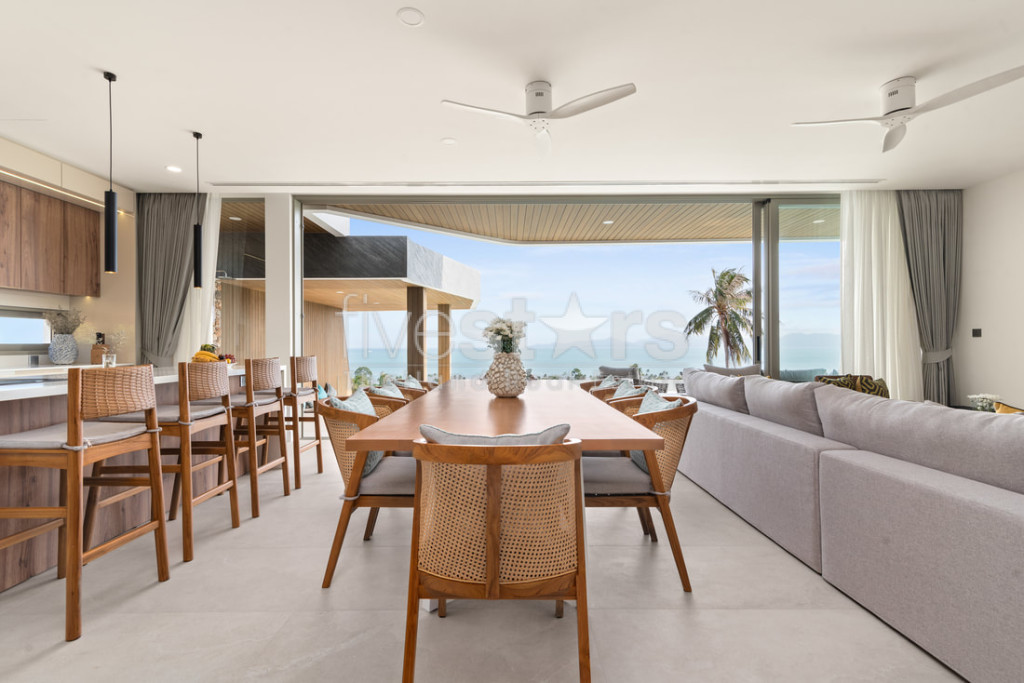 Villa tropicale moderne de 5 chambres avec vue mer à vendre – Bangpor, Koh Samui, photo 4