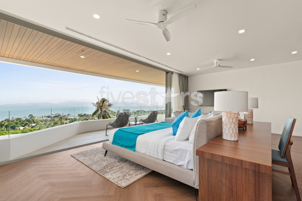 Villa tropicale moderne de 5 chambres avec vue mer à vendre – Bangpor, Koh Samui, photo 12