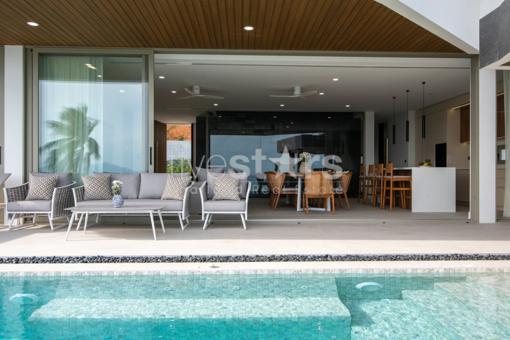 Villa tropicale moderne de 5 chambres avec vue mer à vendre – Bangpor, Koh Samui, photo 3