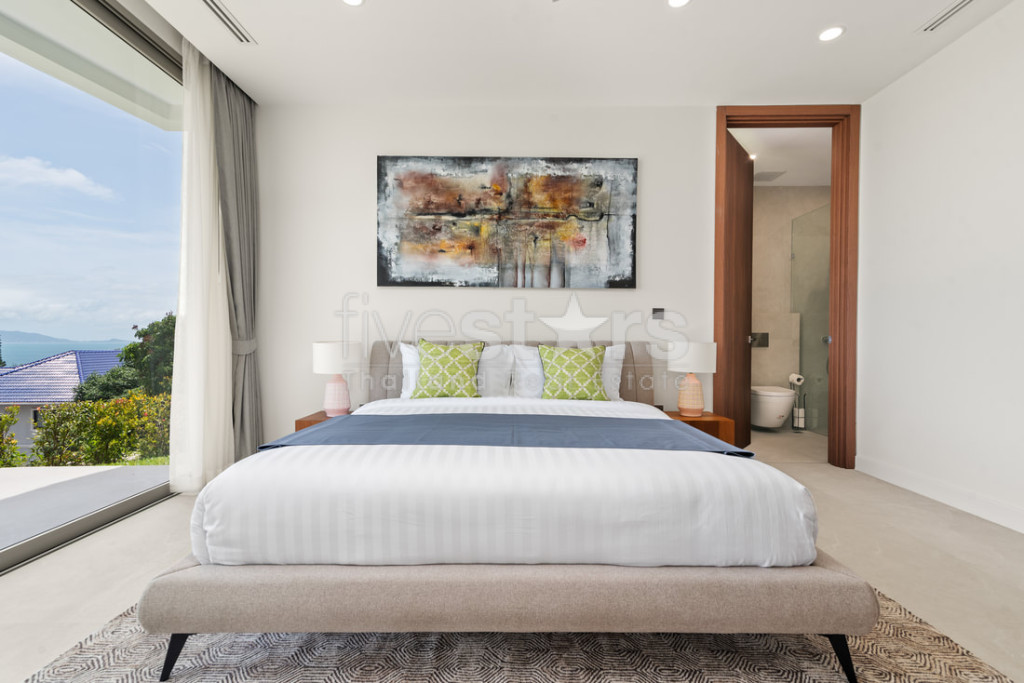 Villa tropicale moderne de 5 chambres avec vue mer à vendre – Bangpor, Koh Samui, photo 17