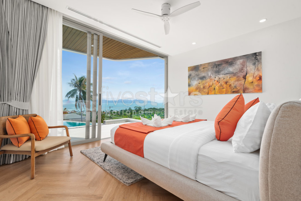 Villa tropicale moderne de 5 chambres avec vue mer à vendre – Bangpor, Koh Samui, photo 16