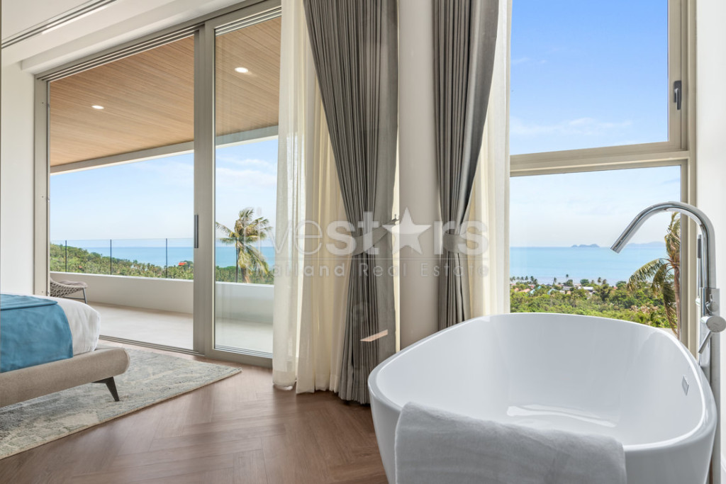 Villa tropicale moderne de 5 chambres avec vue mer à vendre – Bangpor, Koh Samui, photo 18