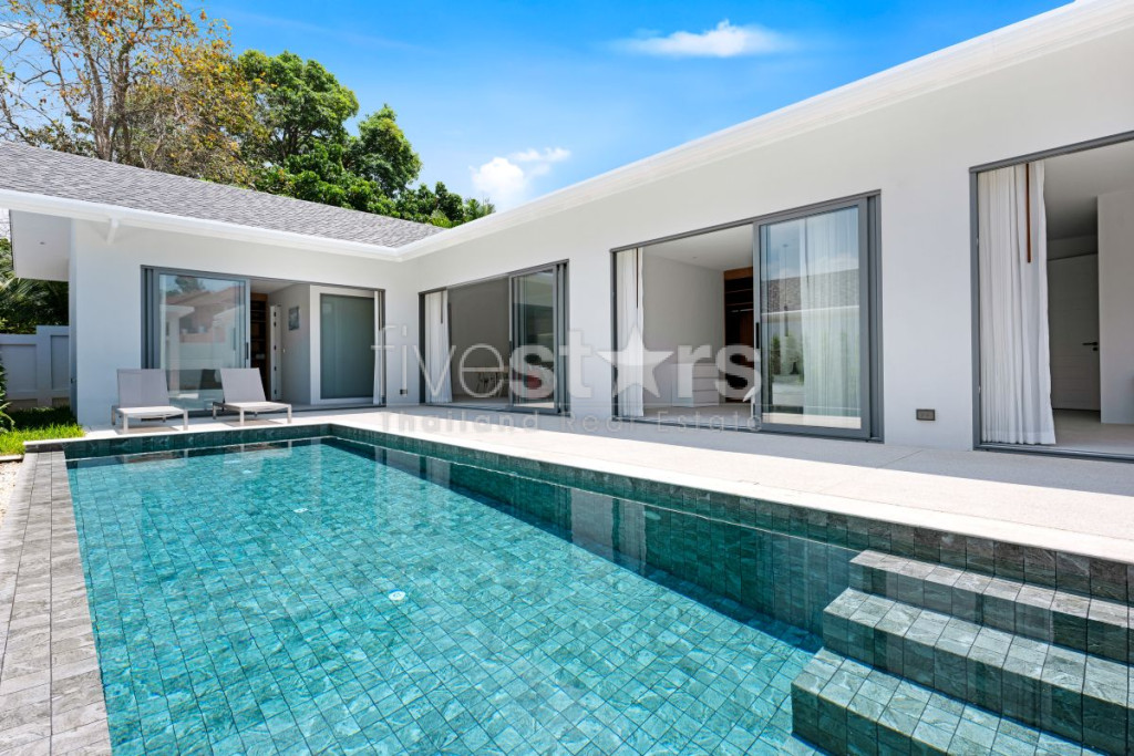 3-Bedroom Modern Tropical Pool Villa for sale – Bophut close Fisherman village