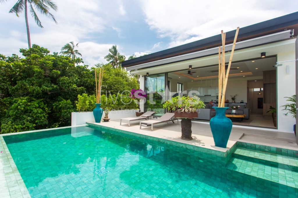 Élégante villa de luxe moderne avec piscine et 3 chambres à Bophut, Koh Samui