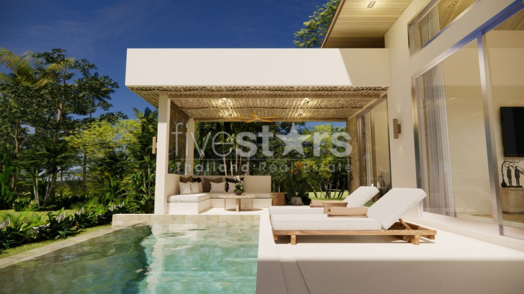 Villa Tropicale avec Piscine de 2 Chambres à Vendre – Plai Laem, Koh Samui