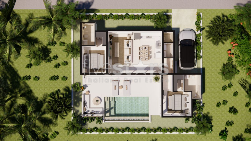 Villa Tropicale avec Piscine de 2 Chambres à Vendre – Plai Laem, Koh Samui, photo 9
