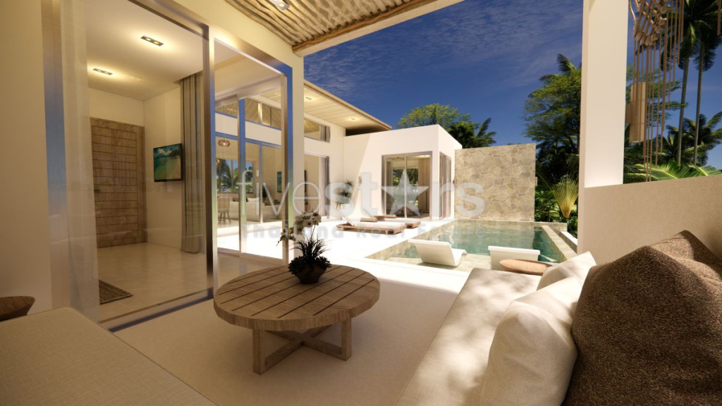 Villa Tropicale avec Piscine de 3 Chambres à Vendre – Plai Laem, Koh Samu