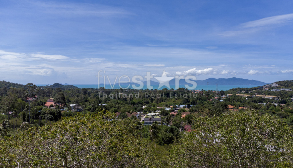 Superbe terrain de 1,200 m2 avec vue mer à vendre à Bophut