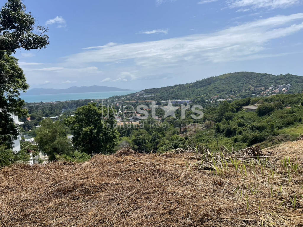 Terrain avec vue sur mer à vendre – Bophut, Koh Samui 1532 sqm.