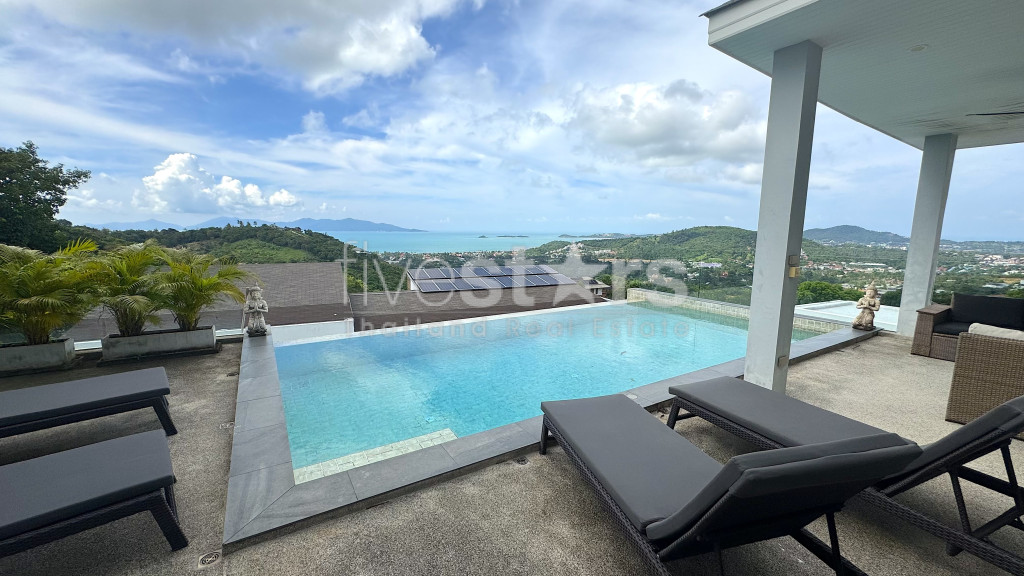 Villa 3 chambres avec vue mer à vendre sur les hauteurs de Bophut