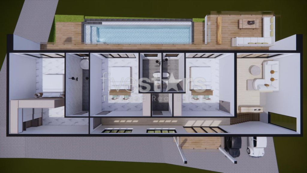 Villa Vue Mer 4 chambres sur plan Bang Por Koh Samui, photo 12