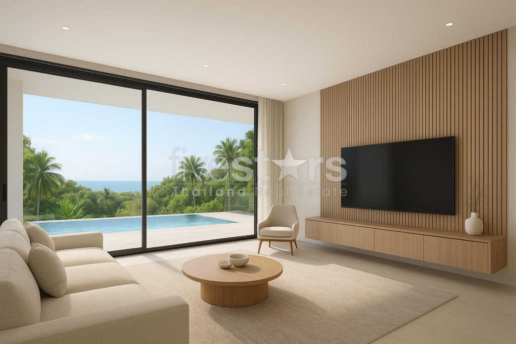 Vue mer villa 4 chambres à vendre Lamai Koh Samui, photo 3
