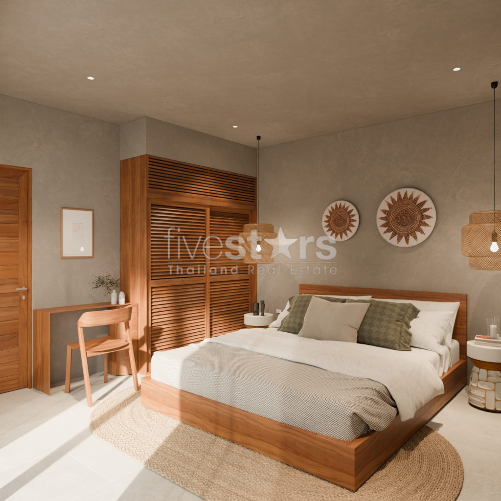 villa de styla balinais avec 2 chambres à vendre quartier Bophut, photo 13