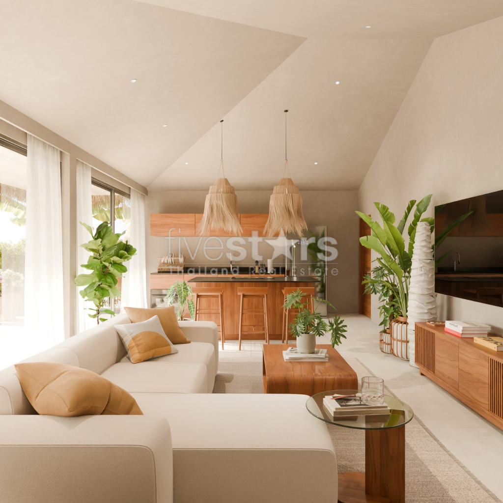 villa de styla balinais avec 2 chambres à vendre quartier Bophut, photo 16