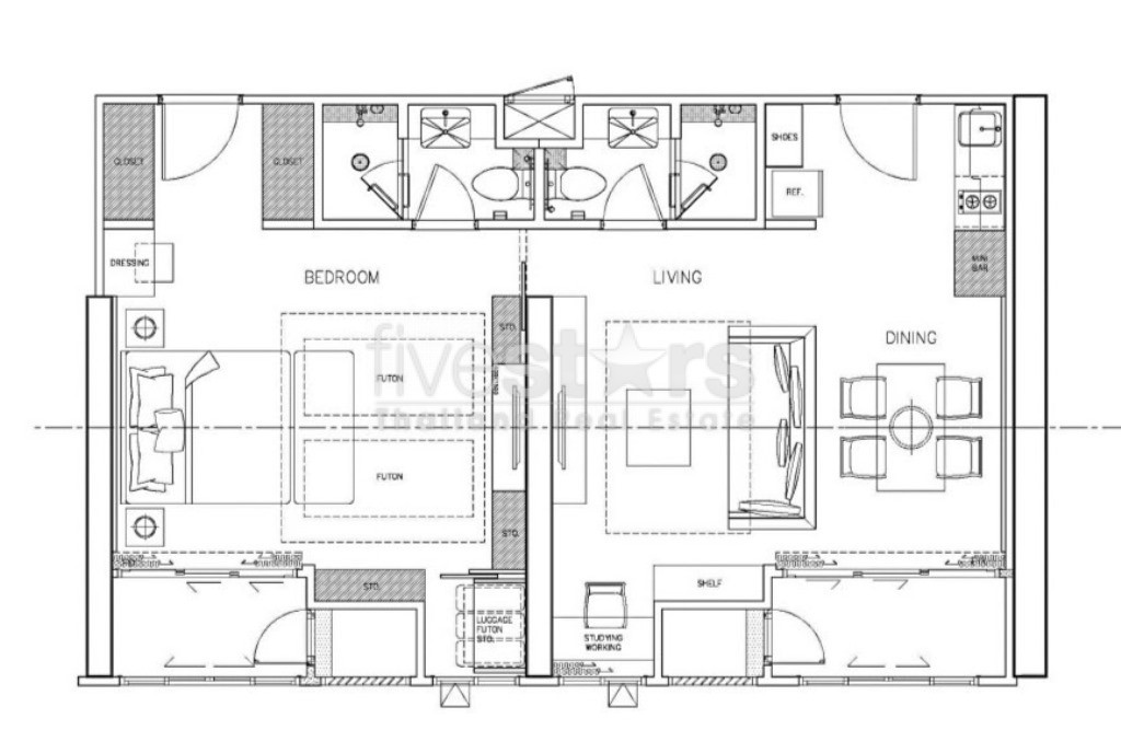 Condo moderne 1 chambre à louer près de la station Asoke BTS, photo 22