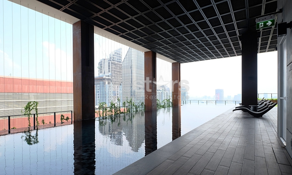Loft style 2 bedrooms condo for rent in Asoke near MRT Petchaburi and airport link, photo 18