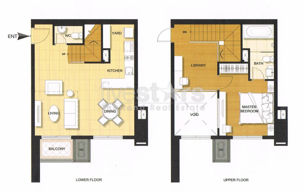 Duplex moderne de 1 chambre à louer à Asoke, proche du MRT Petchaburi, photo 10