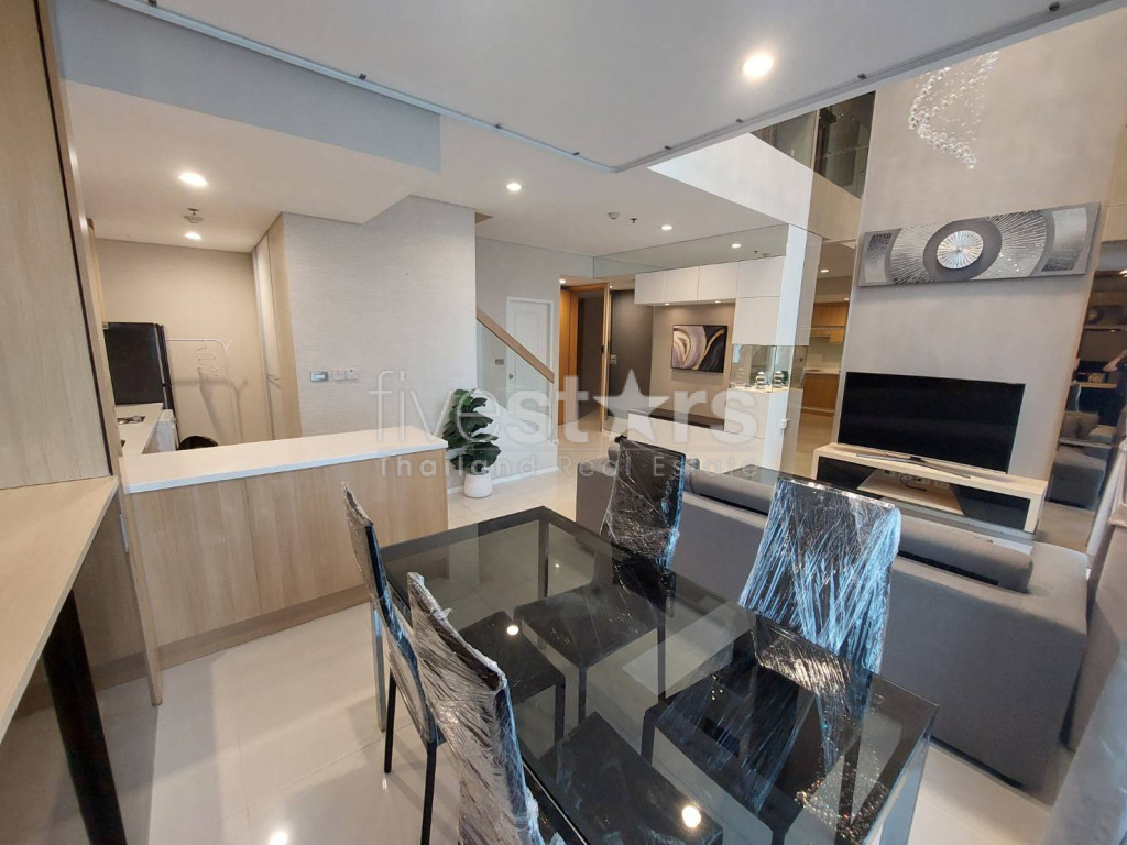 Duplex moderne de 1 chambre à louer à Asoke, proche du MRT Petchaburi, photo 3