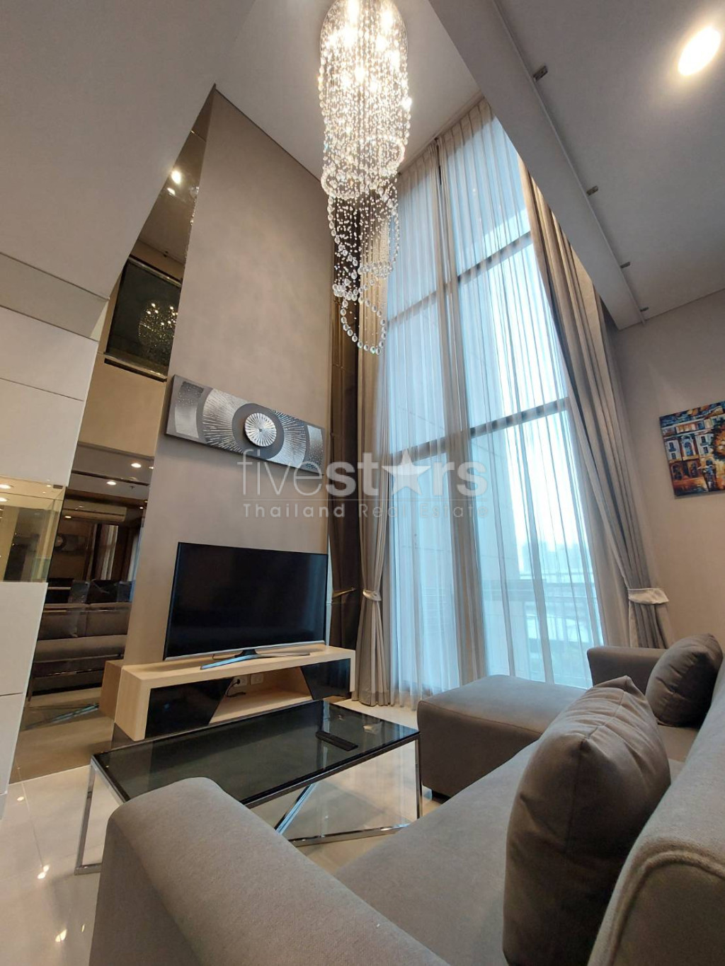 Duplex moderne de 1 chambre à louer à Asoke, proche du MRT Petchaburi, photo 5