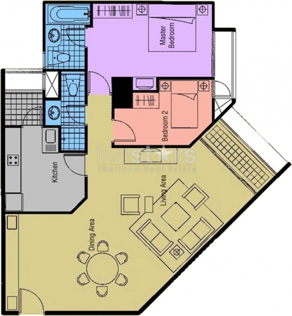 Appartement 2 chambres à louer sur Narathiwas-Sathorn, photo 9