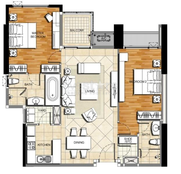 2 bedrooms condo for rent near BTS Chongnonsi, photo 7