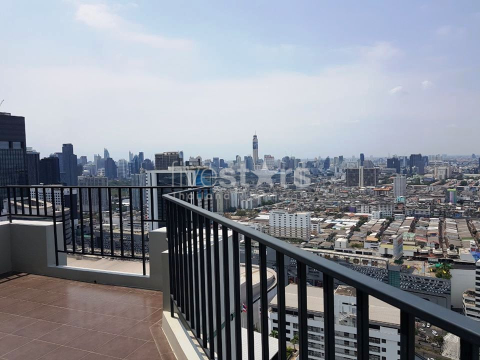 Penthouse 3 bedrooms condo for rent near MRT Phraram9, photo 10