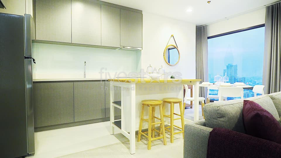 Modern 2 bedrooms high floor for rent near BTS Thonglor, photo 6