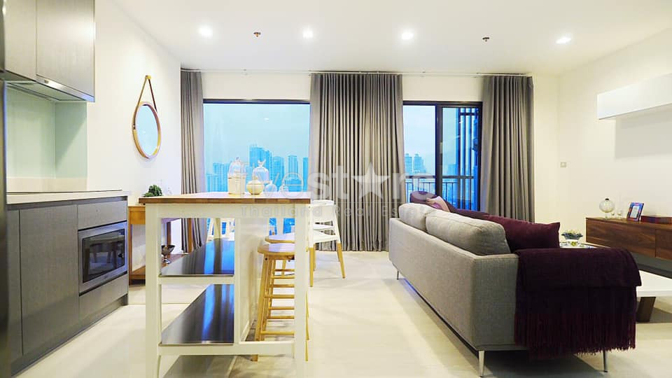 Modern 2 bedrooms high floor for rent near BTS Thonglor, photo 5