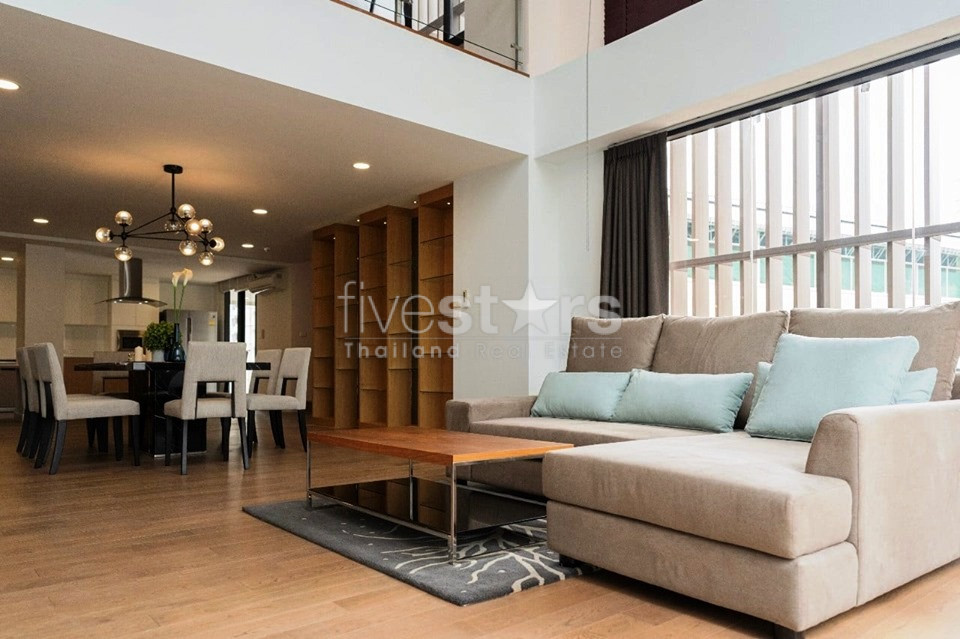 Duplex Penthouse 3 bedrooms apartment for rent near BTS Phromphong