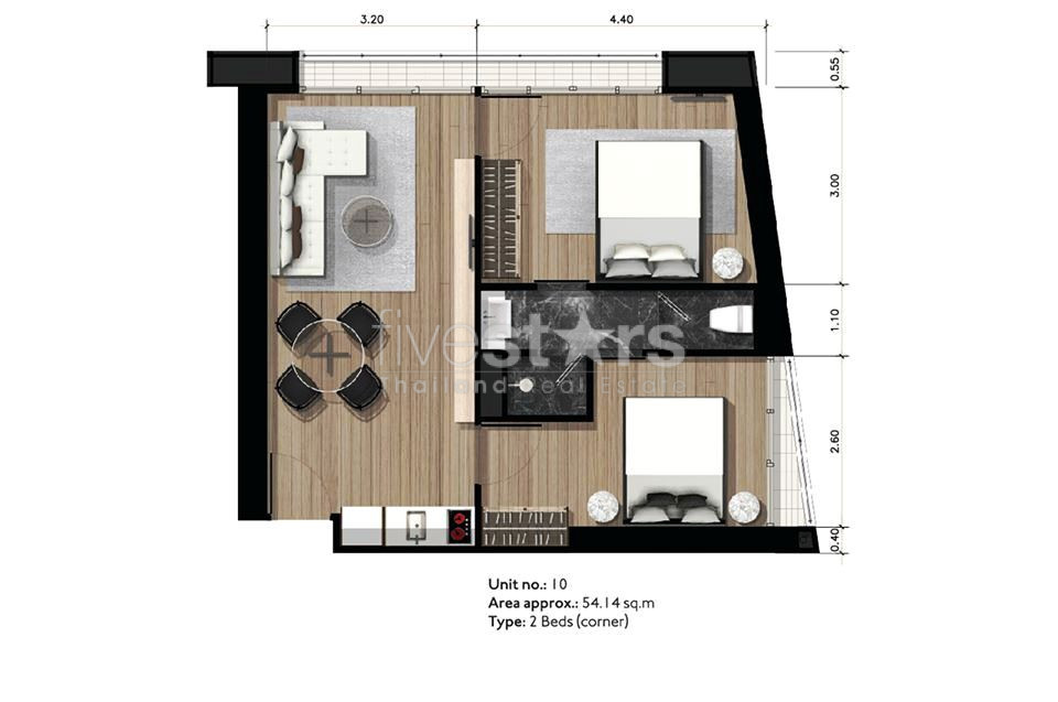 Modern 2 bedrooms condo for rent in Phromphong, photo 9