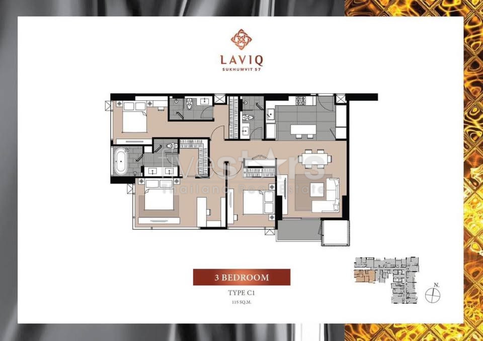 Superbe Appartement de 3 Chambres à Louer à Thonglor, photo 13