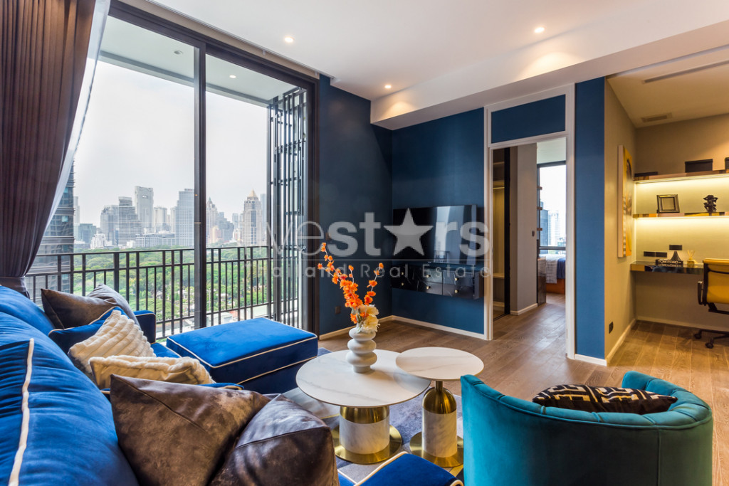 Appartement d'exception 2 chambres à Langsuan avec vue sur le parc Lumpini
