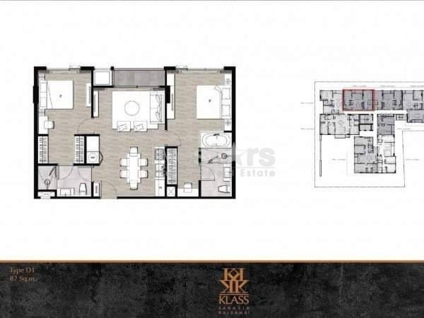Appartement de deux chambres à louer près du BTS Ratchadamri, photo 4