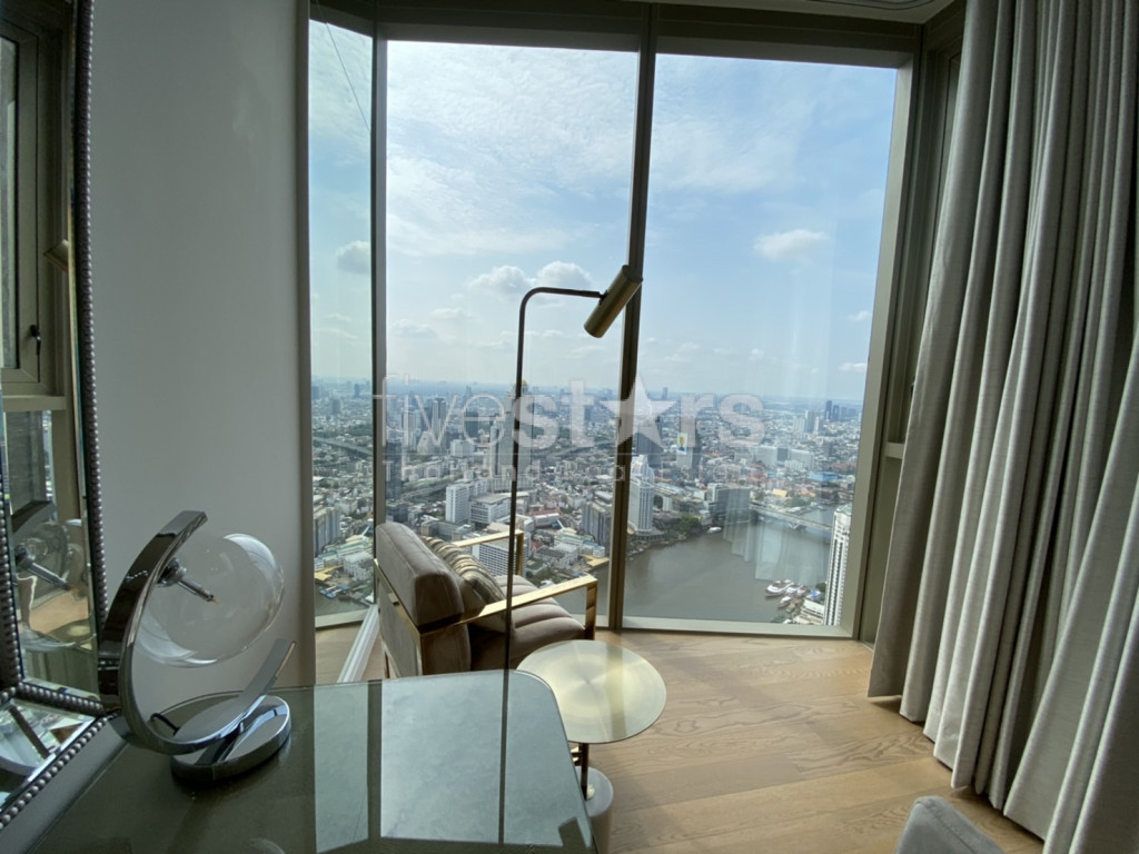 Condo de 3 chambres en étage élevé à louer au bord de la rivière Bangkok, photo 10