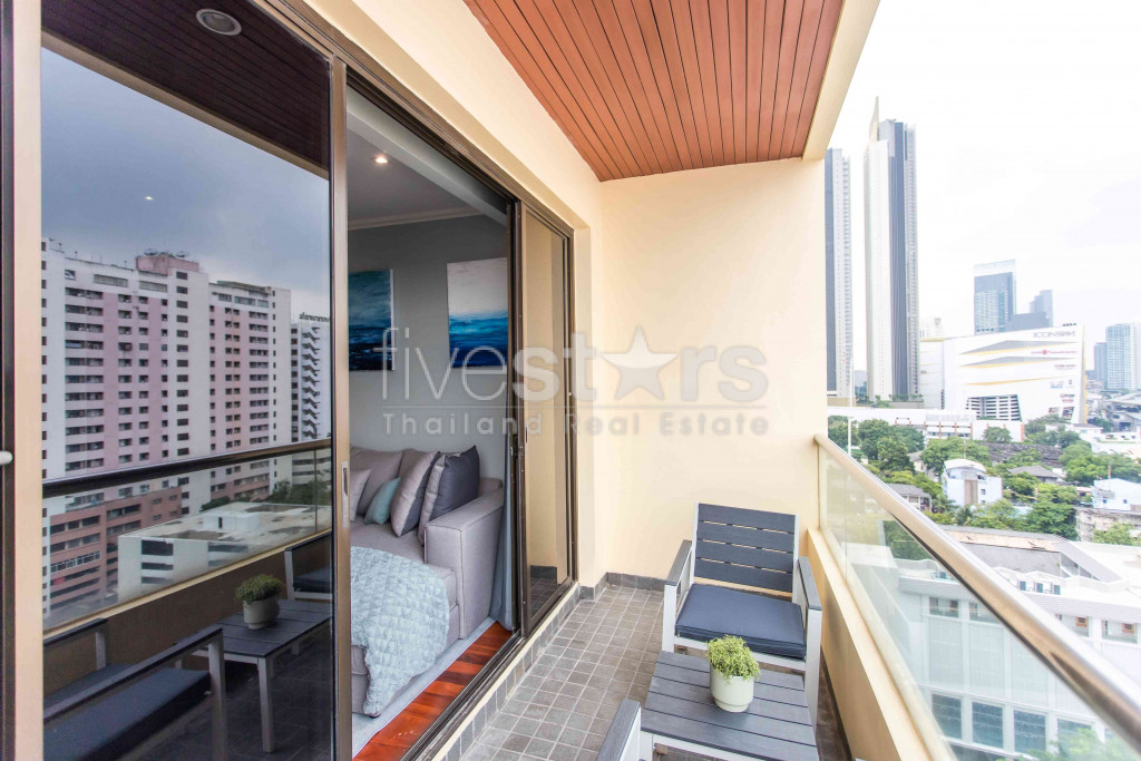 Superbe appartement de 2 chambres avec vue sur le fleuve à louer près de Icon Siam, photo 3