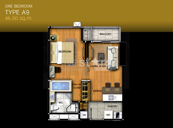 1 bedroom condo for rent in Sathorn, photo 6
