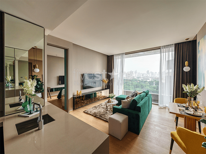 Appartement de luxe 1 chambre à vendre avec vue parc Lumpini
