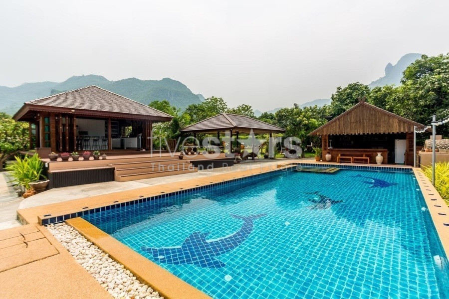 Authentic Thai Teakwood Villa Estate with Guest Bungalows and Mountain Views Near Sam Roi Yot – Reduced Price, photo 3