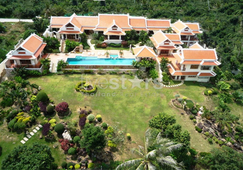 Villa vue mer avec 9 chambres à vendre sur les hauteurs de Bophut