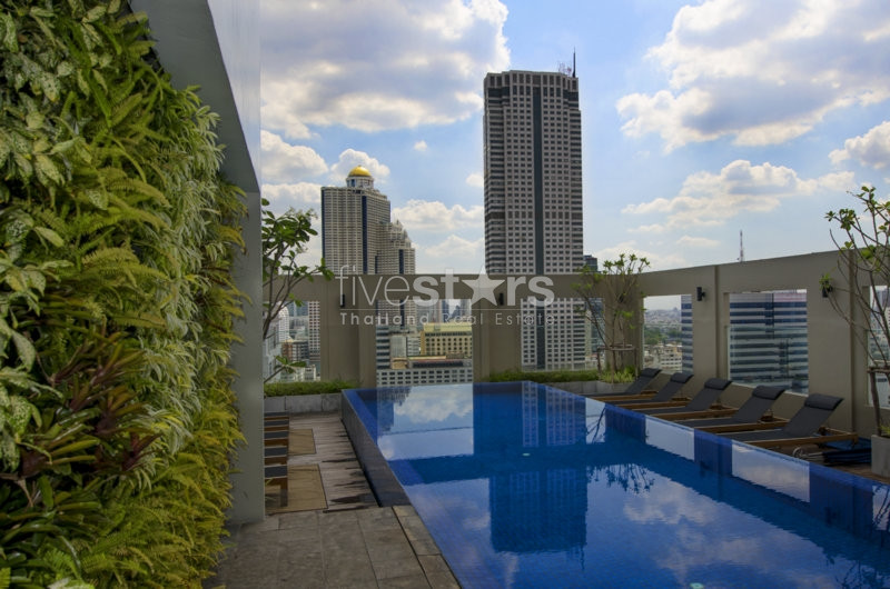 in Bangkok, Sathorn area, nice apartment, 450 sqm., 4 beds, 200 M. to BTS Surasak station, Spacious balconies, photo 9
