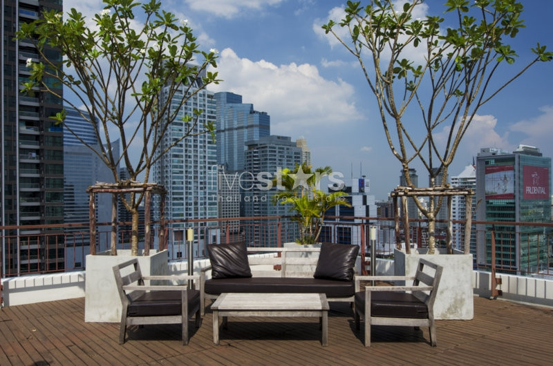 in Bangkok, Sathorn area, nice apartment, 450 sqm., 4 beds, 200 M. to BTS Surasak station, Spacious balconies, photo 10