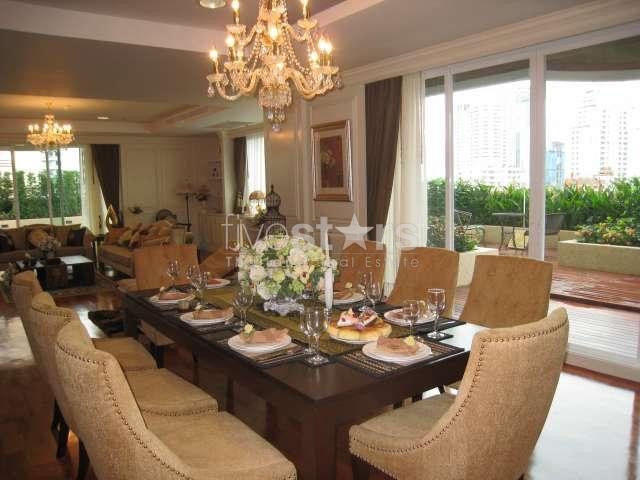 in Bangkok, Prompong area, new & modern apartment, penthouse with large private garden, near BTS Prompong