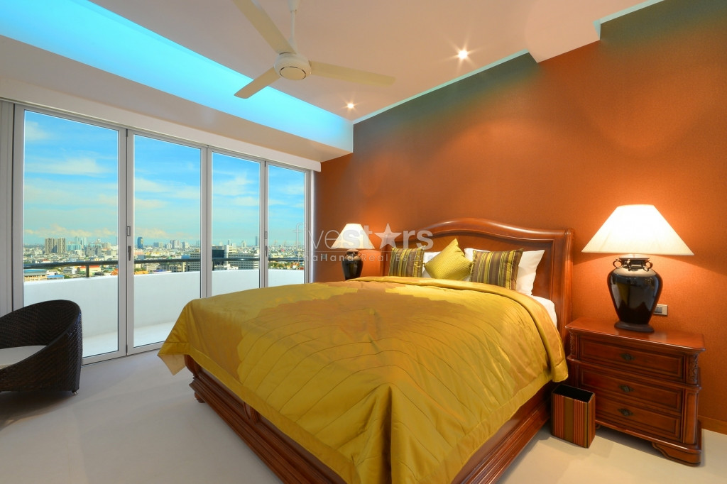 2-chambres moderne avec une superbe vue sur le fleuve Chao Phraya, photo 9