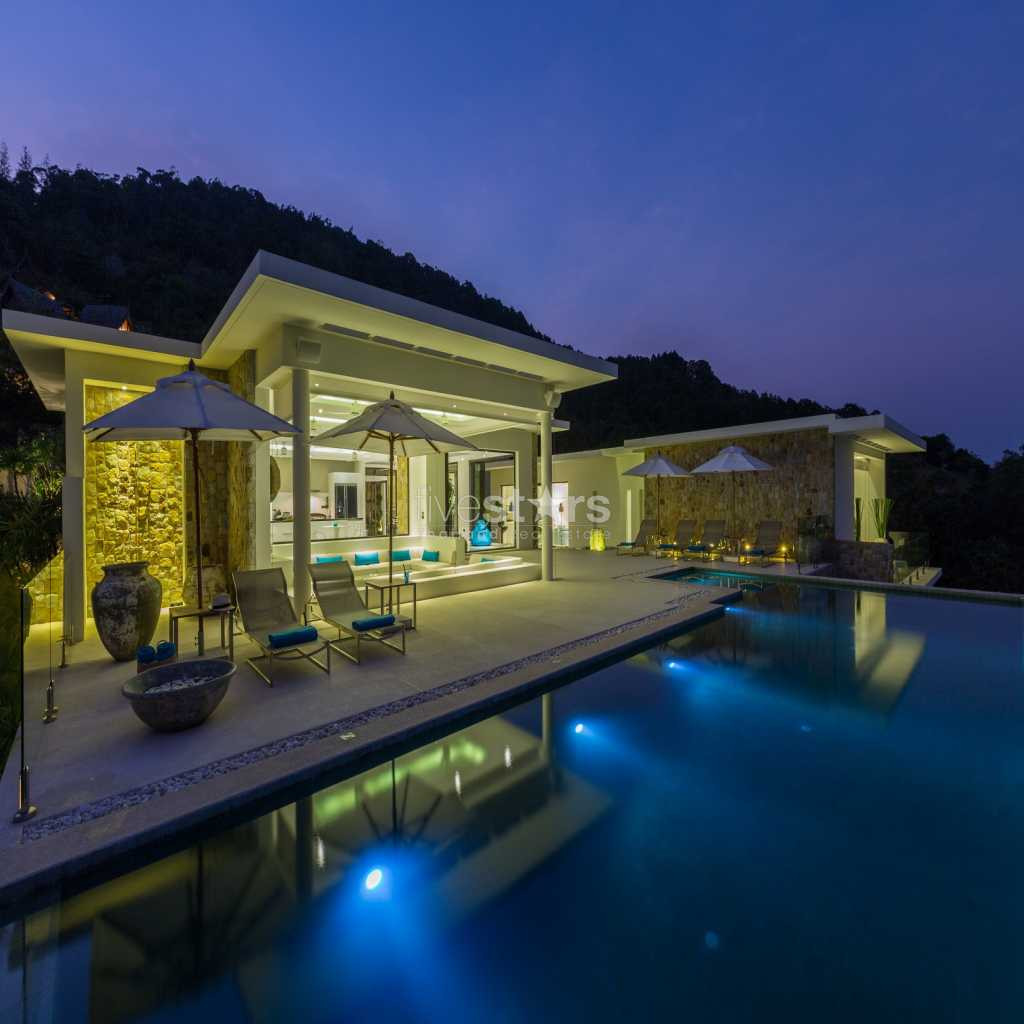 Villa contemporaine avec une vue mer panoramique à Choeng Mon, photo 5