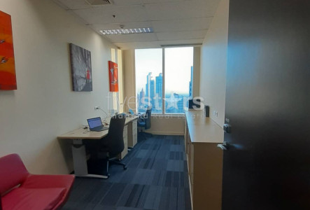Spacious fully-furnished office 4 workstations for rent on Asoke