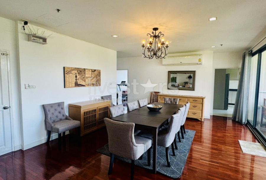 Spacious 4-bedroom low-rise condo for rent on Rama 4, connected to Sathorn